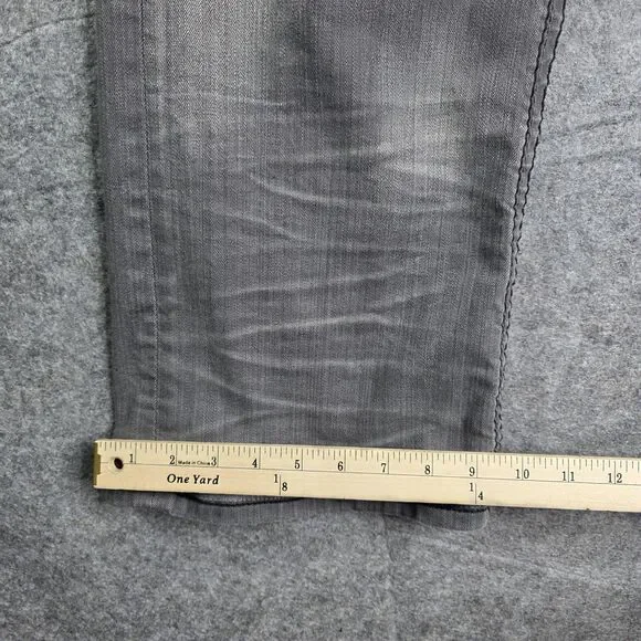 Rock Revival Kleven Relaxed‎ Straight Denim Jeans Mens 36 x 28 Gray